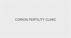 Desktop Screenshot of corionfertilityclinic.com